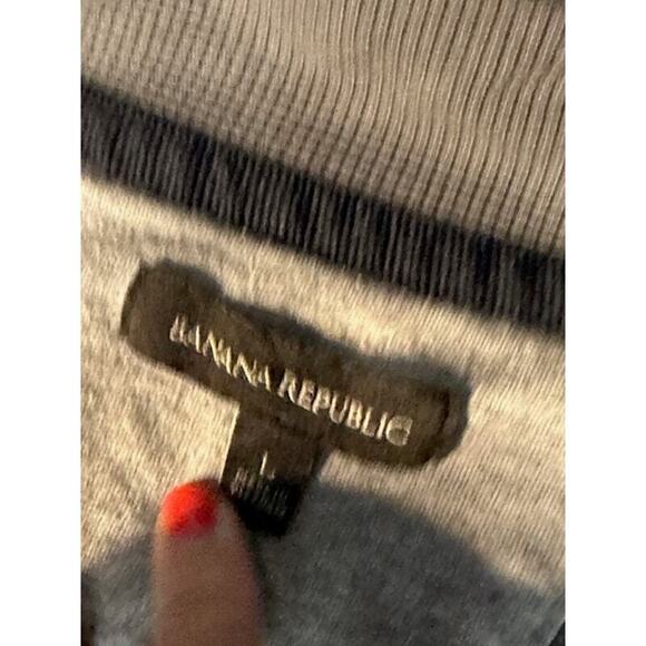 Banana Republic Sweatshirt Grey Sweater 1/4 zip Mens Size L EUC - Picture 5 of 7